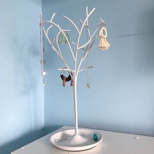 White jewelry organizer.